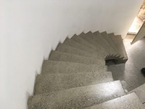 Polished Concrete Curved Stairs retail interior